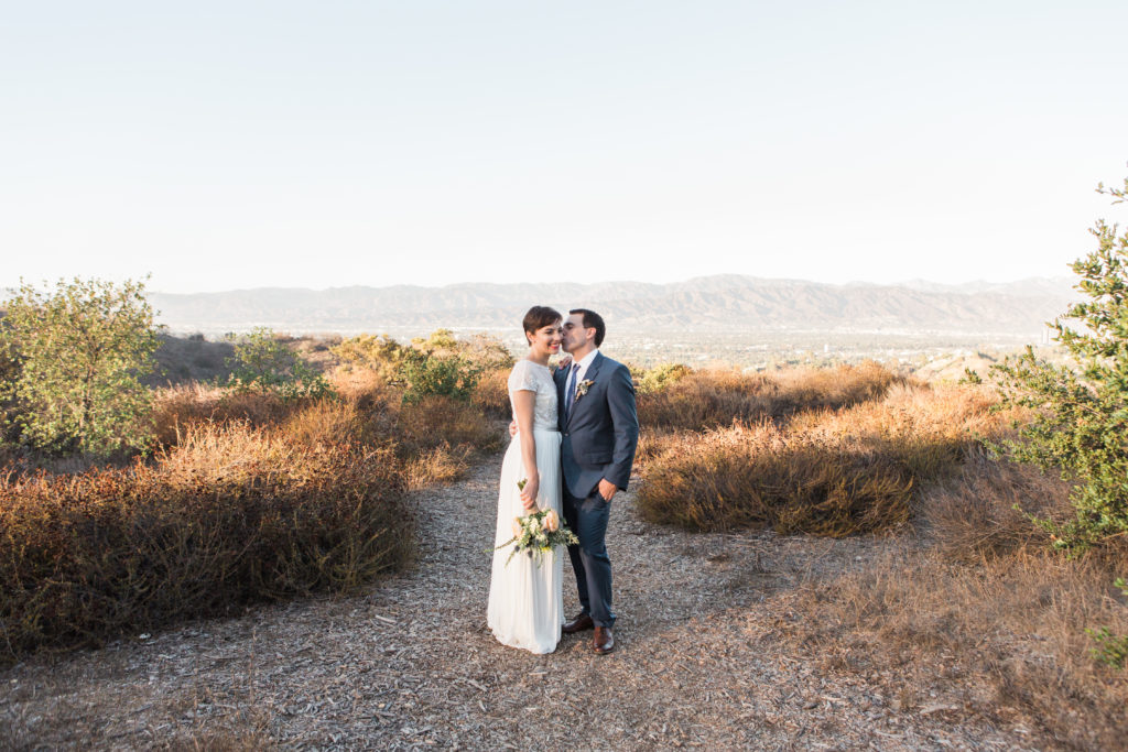 Bride and Groom at TreePeople Park