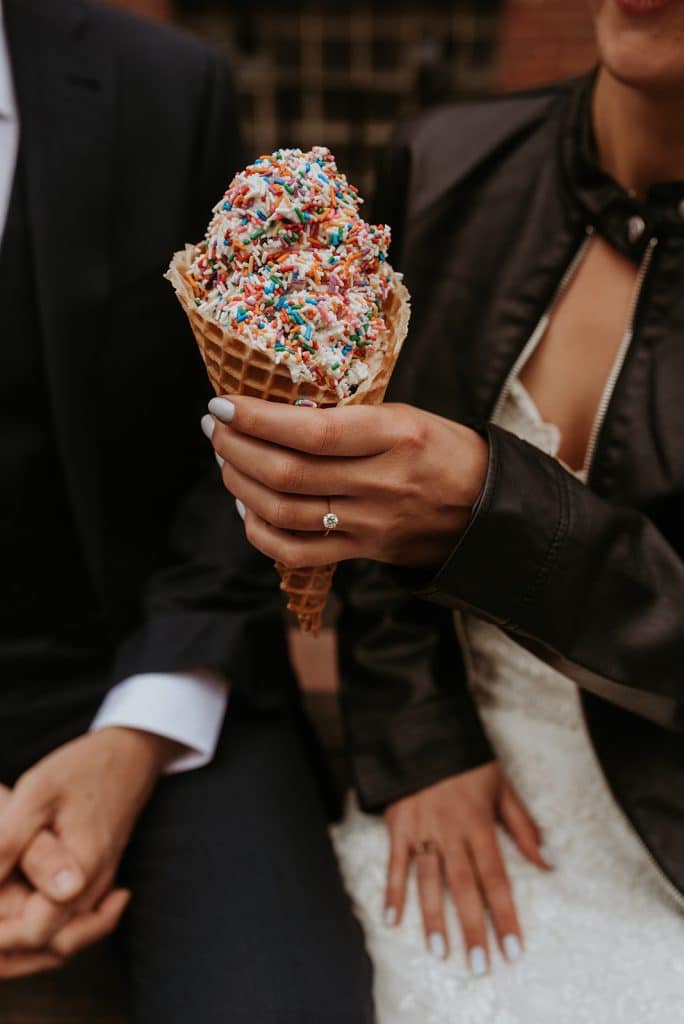 A romantic elopement at the courthouse in Portland, Maine